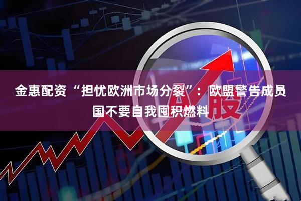 金惠配资 “担忧欧洲市场分裂”：欧盟警告成员国不要自我囤积燃料